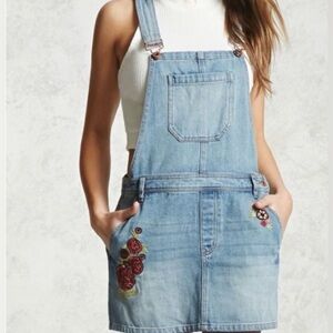 Forever 21 floral skirt overalls size Medium